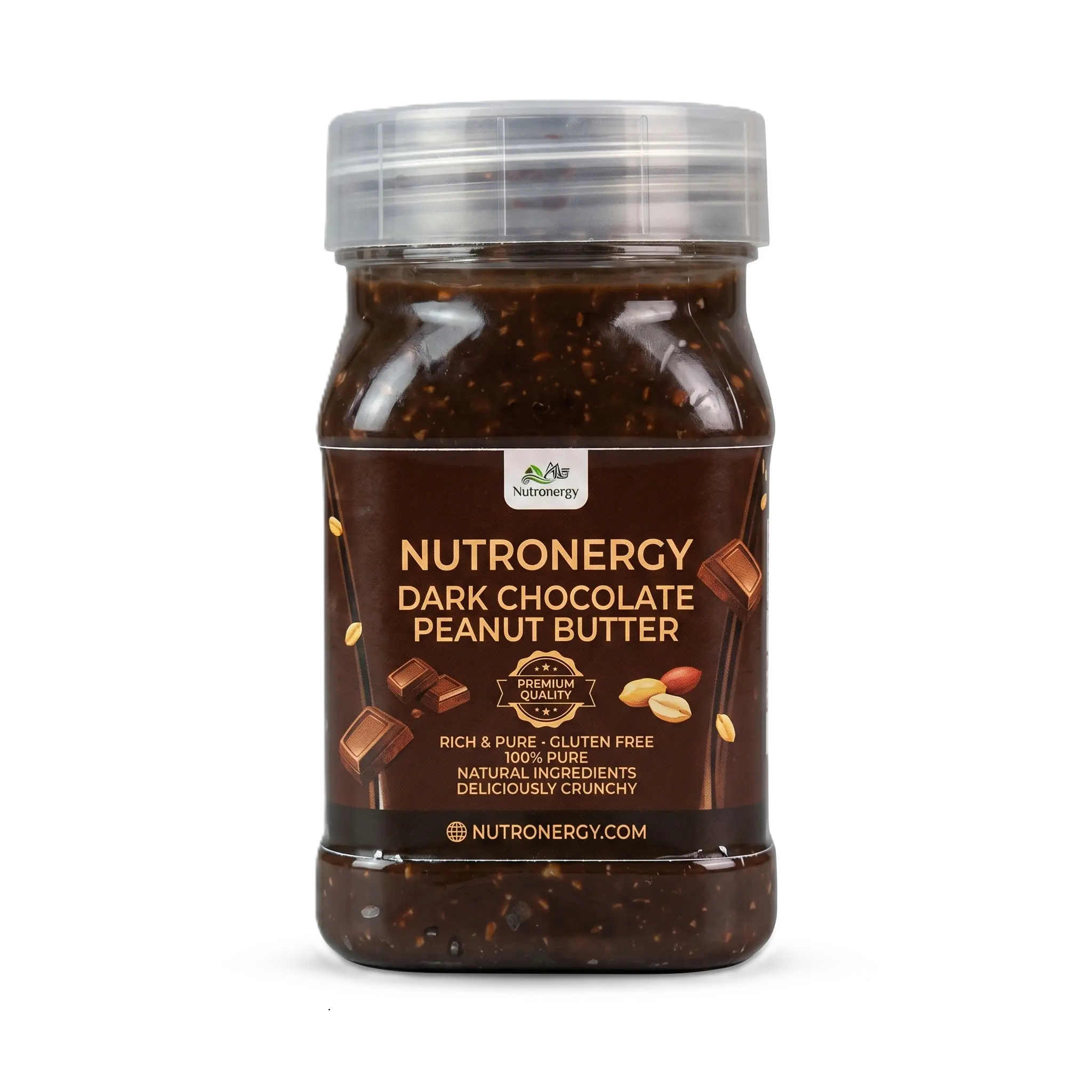 Nutronergy Dark Chocolate Peanut Butter jar